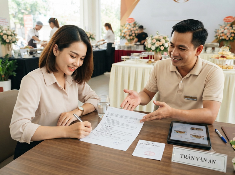 Kinh nghiệm đặt cọc dịch vụ nấu tiệc an toàn