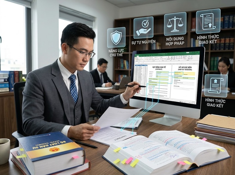 Hợp đồng vô hiệu được xác định dựa trên những căn cứ pháp lý nào?