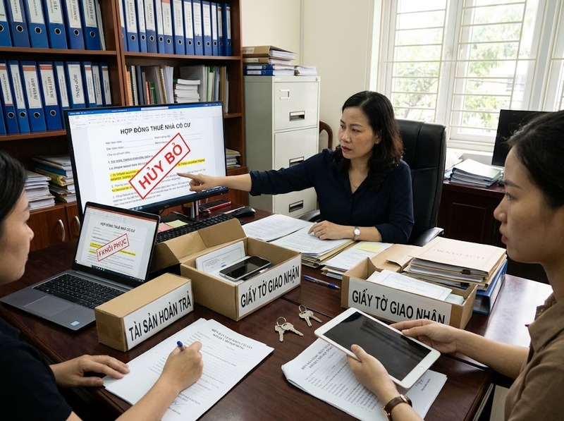 Hủy bỏ hợp đồng và đơn phương chấm dứt khác nhau về hậu quả thế nào?