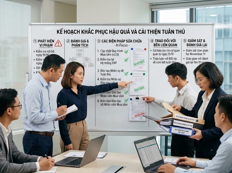 Khắc phục vi phạm và trách nhiệm pháp lý có mối quan hệ như thế nào?