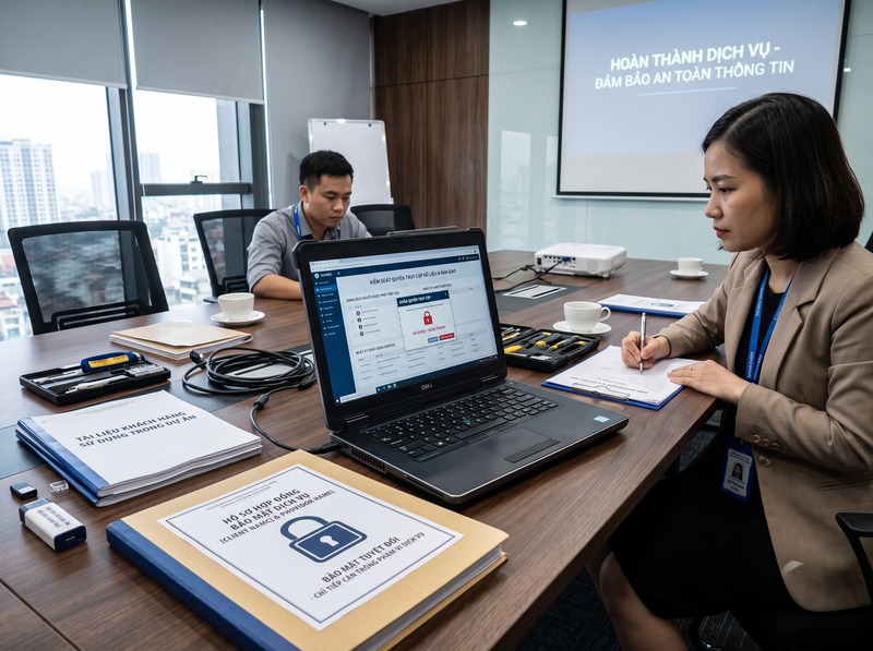 Bên cung cấp dịch vụ kỹ thuật phải thực hiện những nghĩa vụ bảo mật nào?