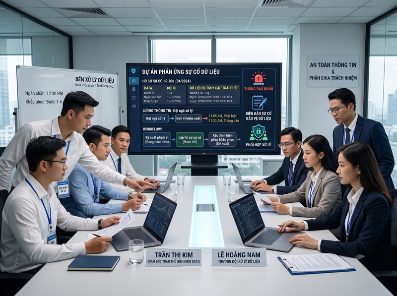 Nghĩa vụ khi xảy ra lộ dữ liệu mà chủ thể xử lý phải thực hiện
