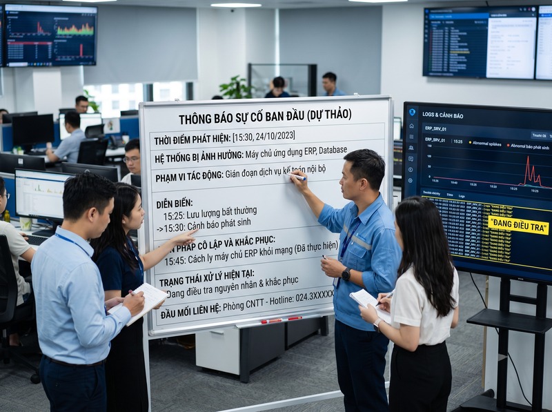 Nội dung thông báo sự cố an toàn thông tin cần cung cấp những thông tin nào?