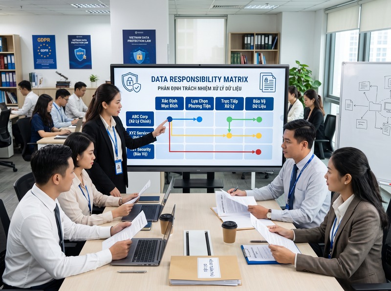 Phân định trách nhiệm xử lý dữ liệu khi nhiều bên cùng quyết định mục đích