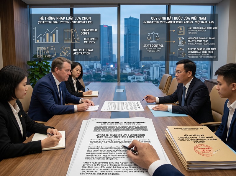 Pháp luật áp dụng cho hoạt động công nghệ có yếu tố nước ngoài xác định thế nào?
