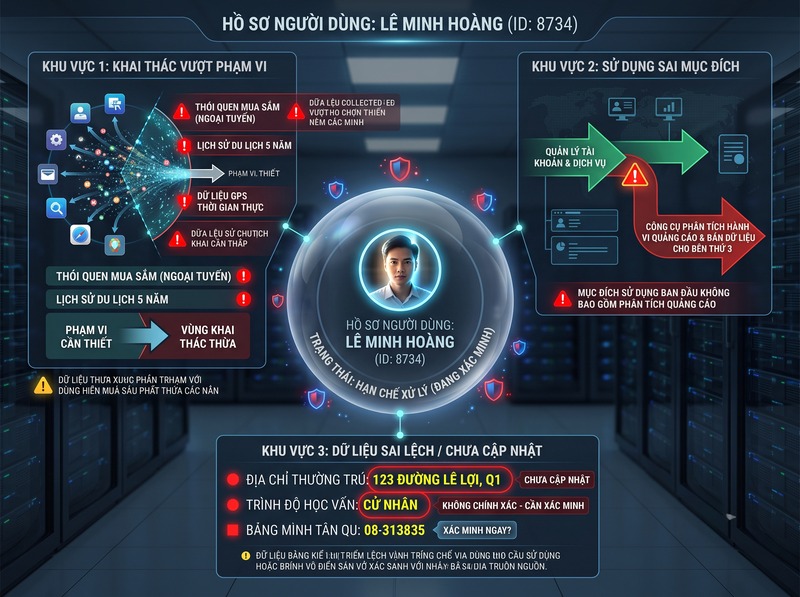 Quyền hạn chế xử lý dữ liệu được thực hiện trong những trường hợp nào?