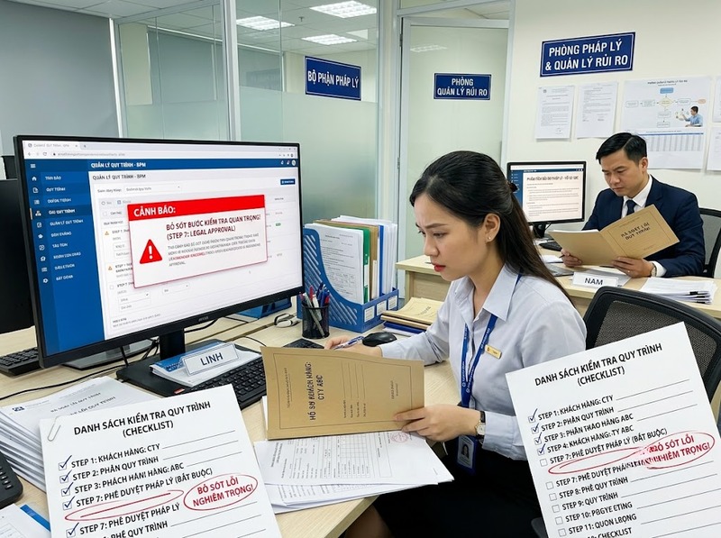 Sai sót quy trình nội bộ và vi phạm pháp luật liên hệ với nhau thế nào?