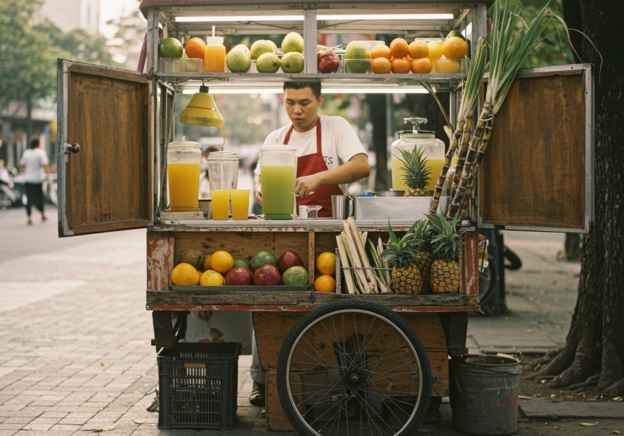 Các mẫu thiết kế xe trà sữa đẹp dành cho vị trí vỉa hè và lưu động