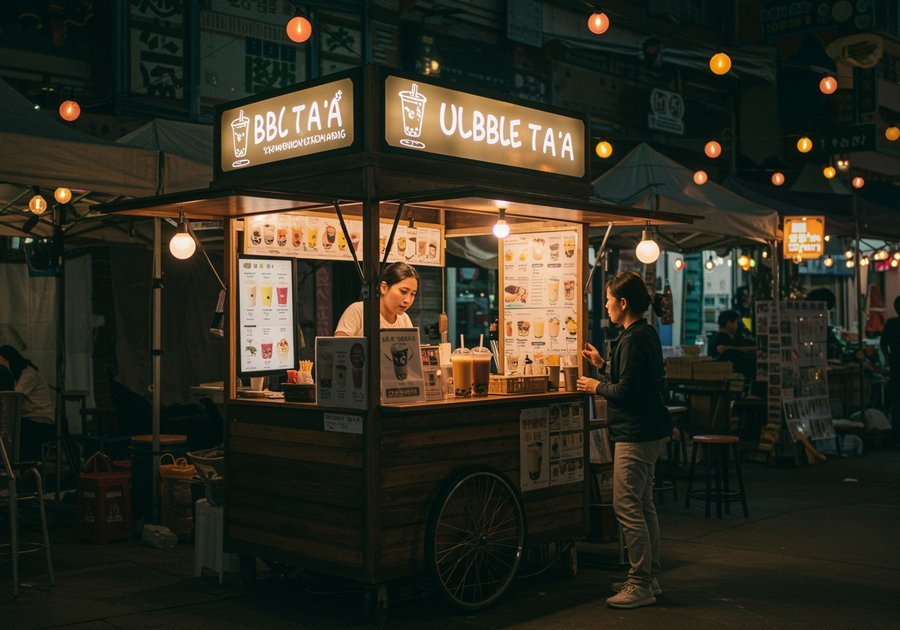 Thiết kế xe trà sữa độc đáo đẹp xuất sắc khiến khách nhìn là mê