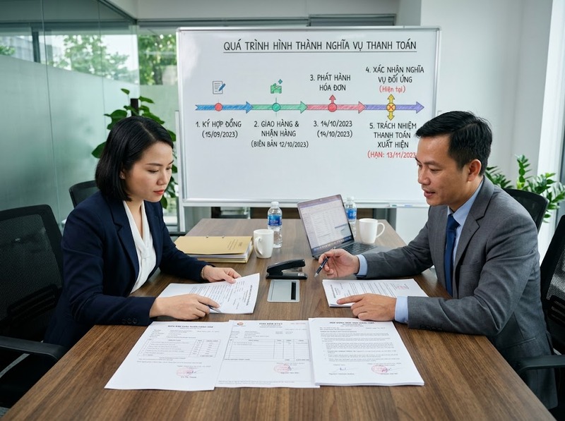 Thời điểm phát sinh nghĩa vụ thanh toán được xác định dựa trên căn cứ nào?