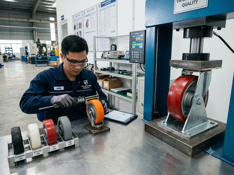 Bánh xe đẩy cần đáp ứng những tiêu chuẩn chất lượng nào?