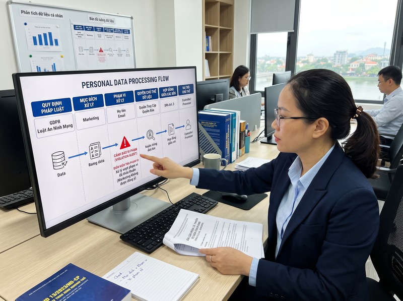 Trách nhiệm do xử lý dữ liệu trái pháp luật được xác định dựa trên đâu?