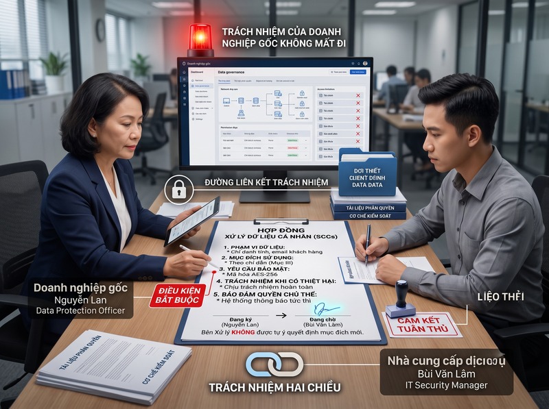 Trách nhiệm kiểm soát bên xử lý dữ liệu khi thuê bên thứ ba