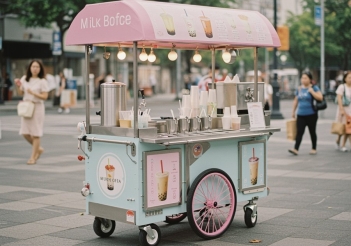 Thiết kế xe trà sữa độc đáo đẹp xuất sắc khiến khách nhìn là mê