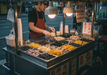 Các mẫu thiết kế xe trà sữa có khay topping dành cho người mới bán